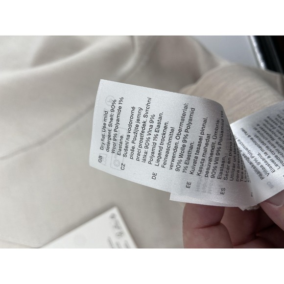 COS Sweater Womens Large Cardigan Beige Heavyweight Quiet Luxury Closet Staple - Picture 8 of 10